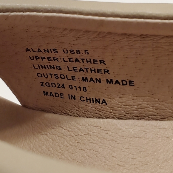 Cream Platform Sandals with Crisscross Straps - Picture 7 of 8